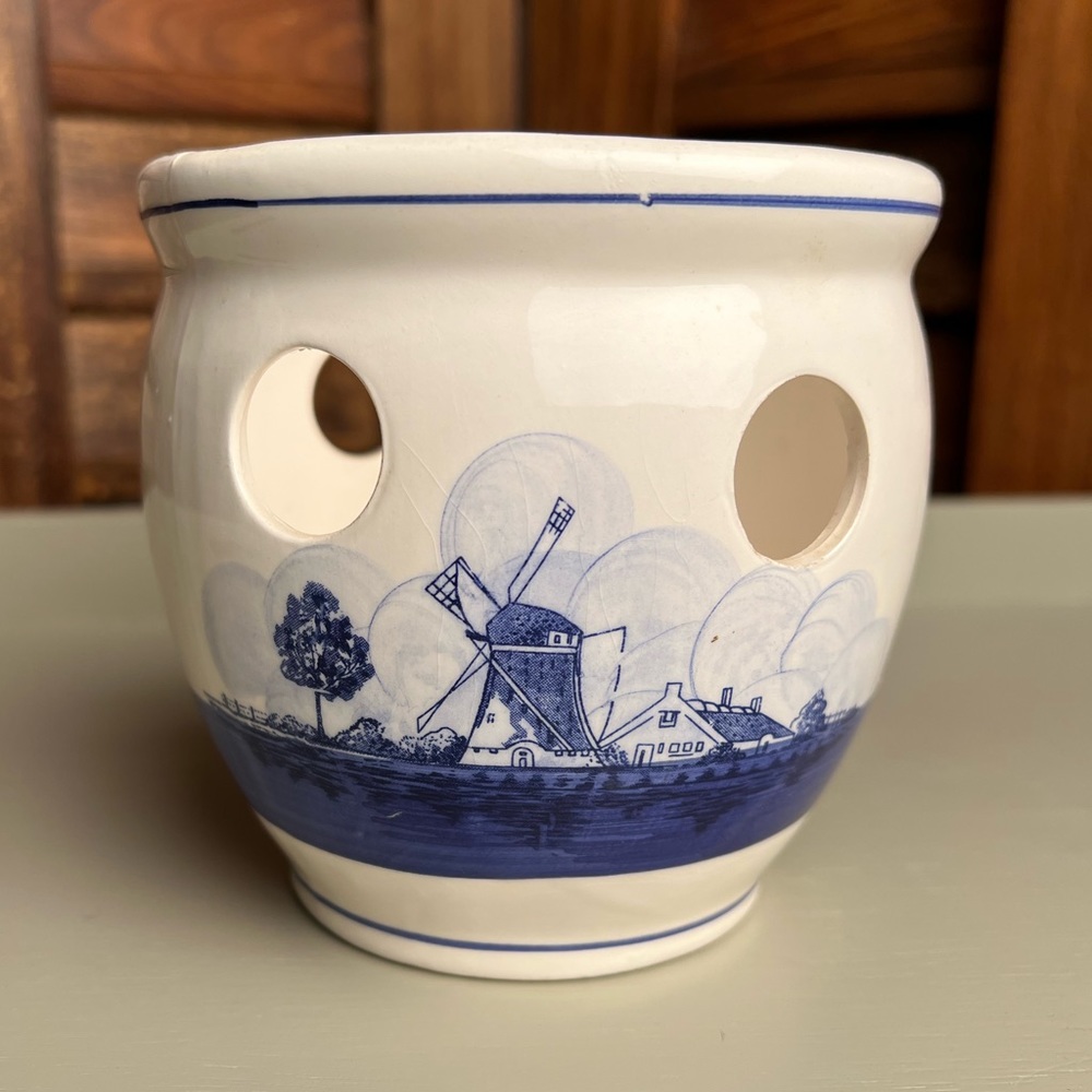 Delfs Blauw Holland Blue & White Bulb/Air plants/succulents pot. Vintage 💙💙💙 - Picture 5 of 10